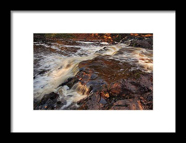 Copper Falls Framed Print featuring the photograph Late Light at Copper Falls by Theo OConnor