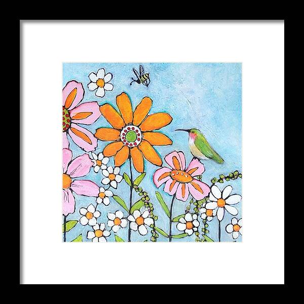 Flowers Framed Print featuring the photograph Latest Painting Inspired By The by Blenda Studio