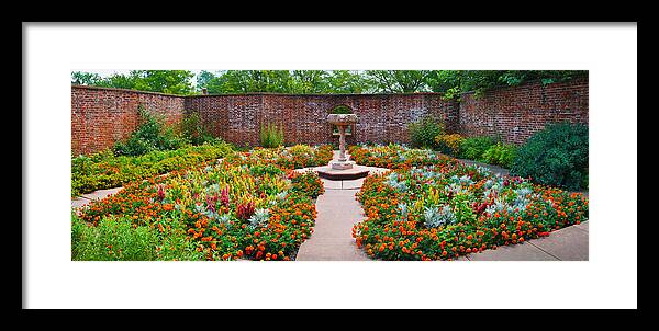 Photography Framed Print featuring the photograph Latham Memorial Garden At Tryon Palace by Panoramic Images
