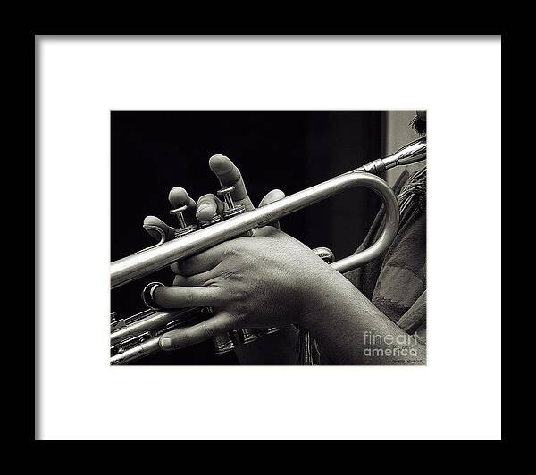 Music Framed Print featuring the photograph Latin Trumpet by Pedro L Gili