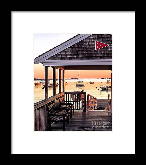 Sunrise Framed Print featuring the photograph Launch Shack Sunrise by Janice Drew