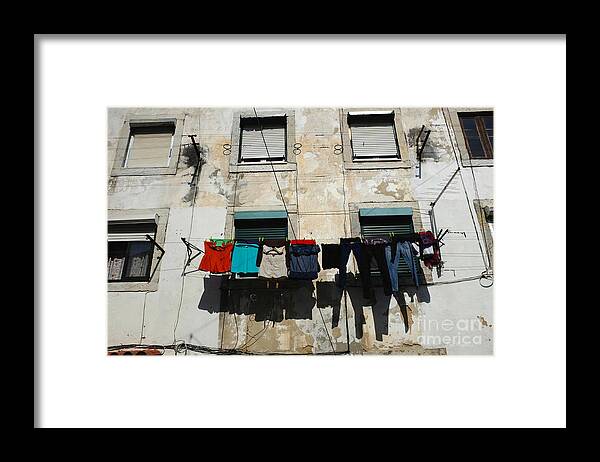 Facade Framed Print featuring the photograph Laundry Day by Jan Daniels