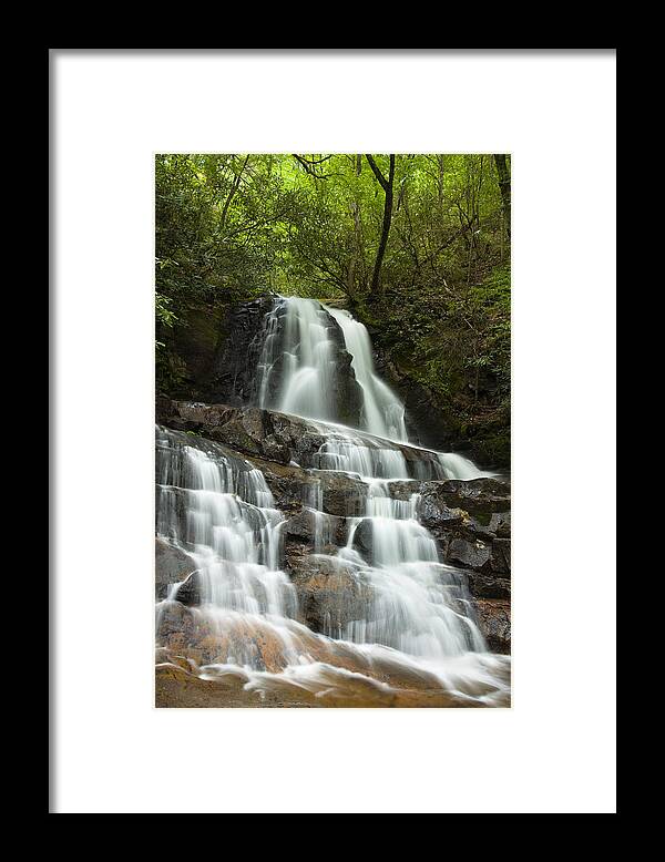 Laurel Falls Framed Print featuring the photograph Laurel Falls Cascades by Andrew Soundarajan