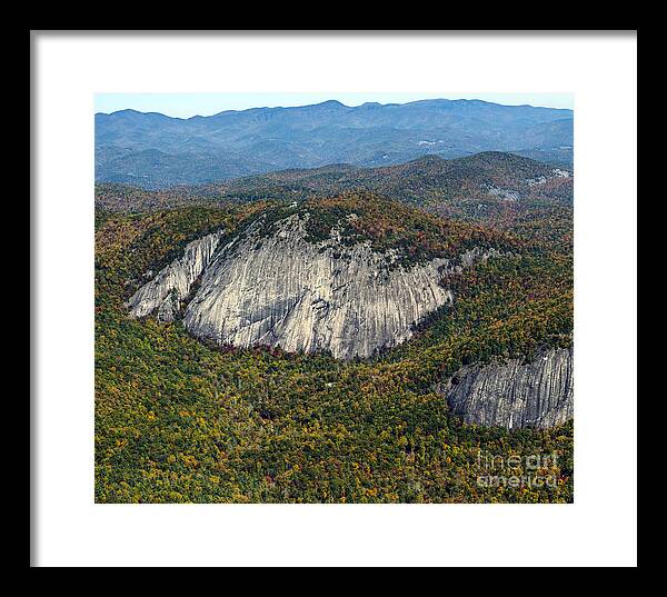 Laurel Knob Framed Print featuring the photograph Laurel Knob Granite Cliff in Panthertown Valley #2 by David Oppenheimer