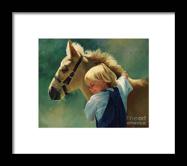 Horse Framed Print featuring the painting Lauren's Pony by Laurie Snow Hein