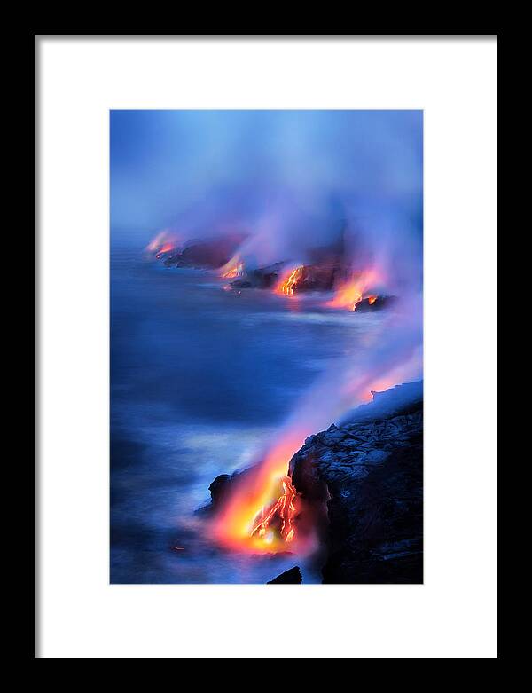 Kalapana Framed Print featuring the photograph Lava Flow 2 by Mike Neal