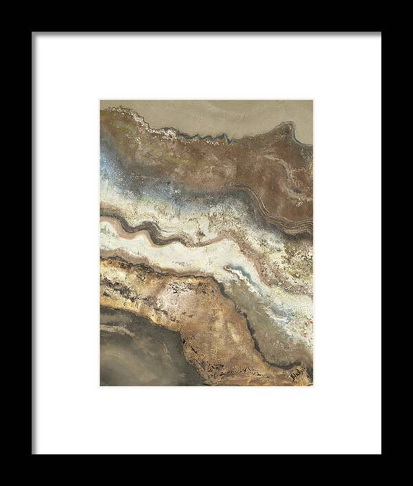 Lava Framed Print featuring the painting Lava Flow Panel I by Patricia Pinto