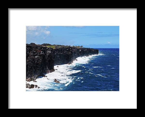 Cliff Framed Print featuring the photograph Lava Shore by Christi Kraft