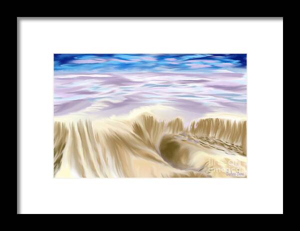 Seascape Framed Print featuring the painting Lavendar Sea by Barbara Burns