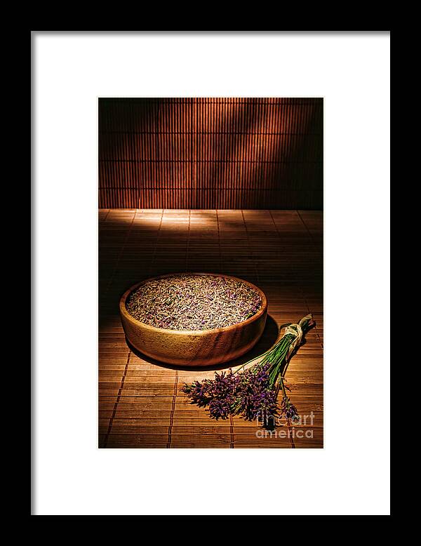 Aromatherapy Framed Print featuring the photograph Lavender Flowers and Seeds by Olivier Le Queinec