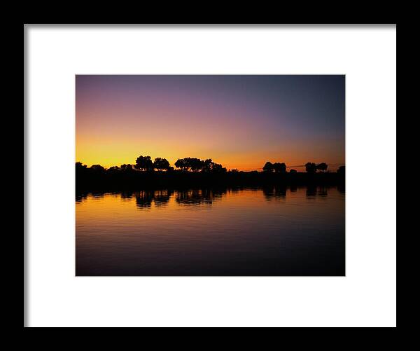 Lavender Yellow Sunset Framed Print featuring the photograph Lavender Yellow Sunset by Marilyn MacCrakin