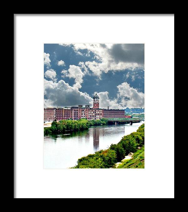 Lawrence Framed Print featuring the photograph Lawrence MA Historic Clock Tower by Barbara S Nickerson