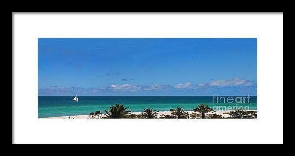 Panorama Framed Print featuring the photograph Sailing on Colorful Waters by Mariarosa Rockefeller