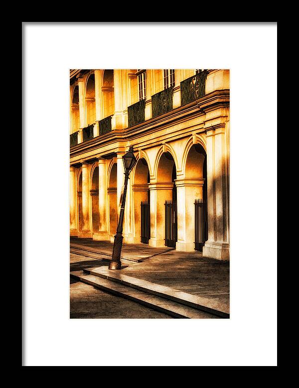 Lamp Post Framed Print featuring the photograph Leaning Lamp Post by Brenda Bryant