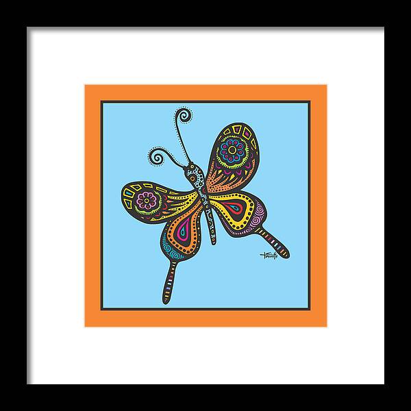 Butterfly Framed Print featuring the digital art Learning to Fly by Tanielle Childers