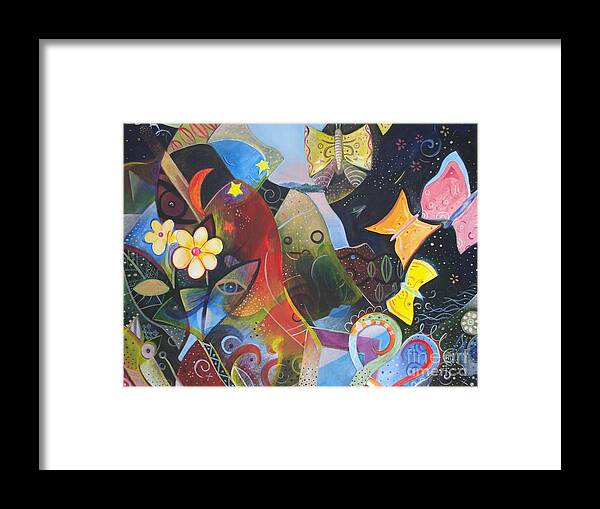 Learning To See By Helena Tiainen Framed Print featuring the painting Learning to See by Helena Tiainen