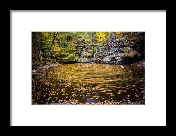 Vortex Framed Print featuring the photograph Leaves in Time by Mark Rogers