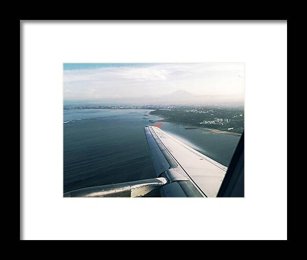 Airplane Framed Print featuring the photograph Leaving Bali by Lyle Barker