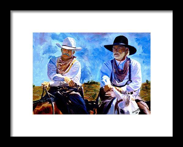 Lonesome Dove Framed Print featuring the painting Leaving Lonesome Dove by Peter Nowell