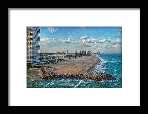 Port Everglades Framed Print featuring the photograph Leaving Port Everglades by Hanny Heim