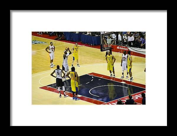 Basketball Framed Print featuring the photograph LeBron Free Throw by Steven Hanson