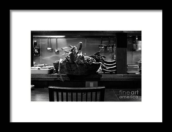 Leek Framed Print featuring the photograph Leek on the Counter by Dean Harte