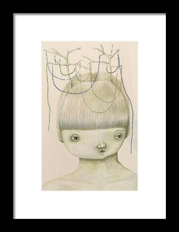 Girl Framed Print featuring the digital art Left Hanging by Catherine Swenson