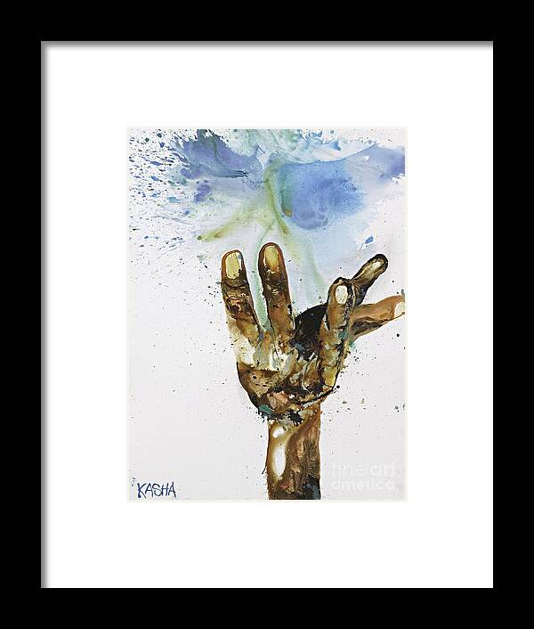 Hands Framed Print featuring the painting Leg-go by Kasha Ritter