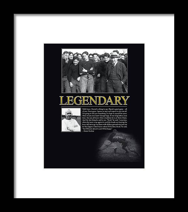 Retro Images Archive Framed Print featuring the photograph Legendary Knute Rockne by Retro Images Archive