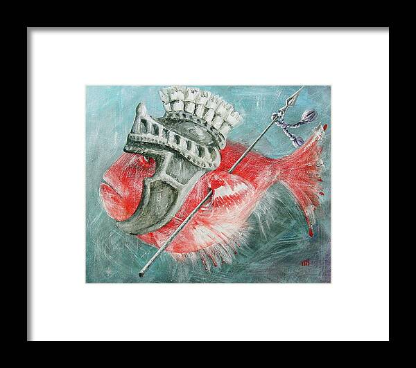 Animals Framed Print featuring the painting Legionnaire Fish by Marina Gnetetsky