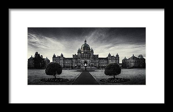 Architecture Framed Print featuring the photograph Legislature building British Columbia Victoria by Peter V Quenter