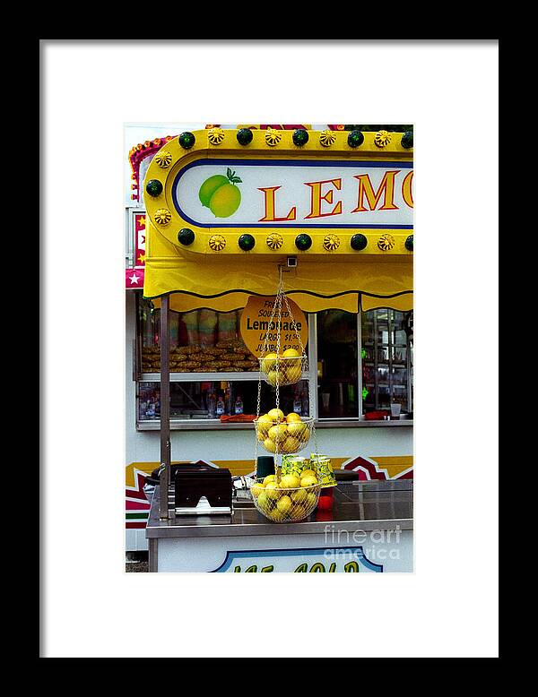 Yellow Framed Print featuring the photograph Lemonade by Tom Brickhouse