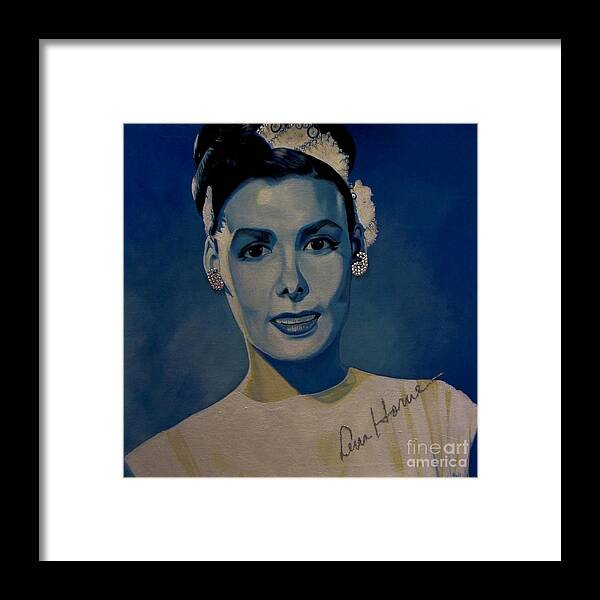 Acrylic Framed Print featuring the painting Lena Horne by Michelle Brantley