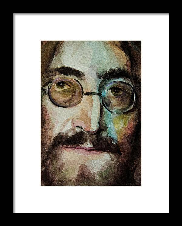 John Lennon Framed Print featuring the painting Lennon by Laur Iduc