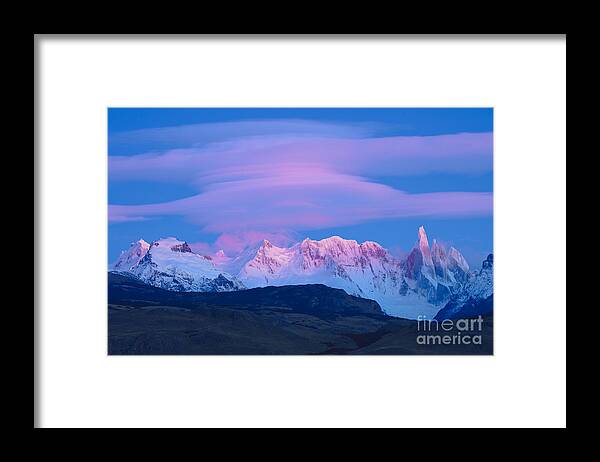 Argentina Framed Print featuring the photograph Lenticular Cloud At Dawn in Argentina by John Shaw