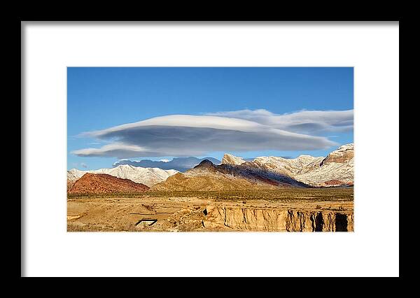 Weather Framed Print featuring the photograph Lenticular Cloud Red Rock Canyon by Michael W Rogers