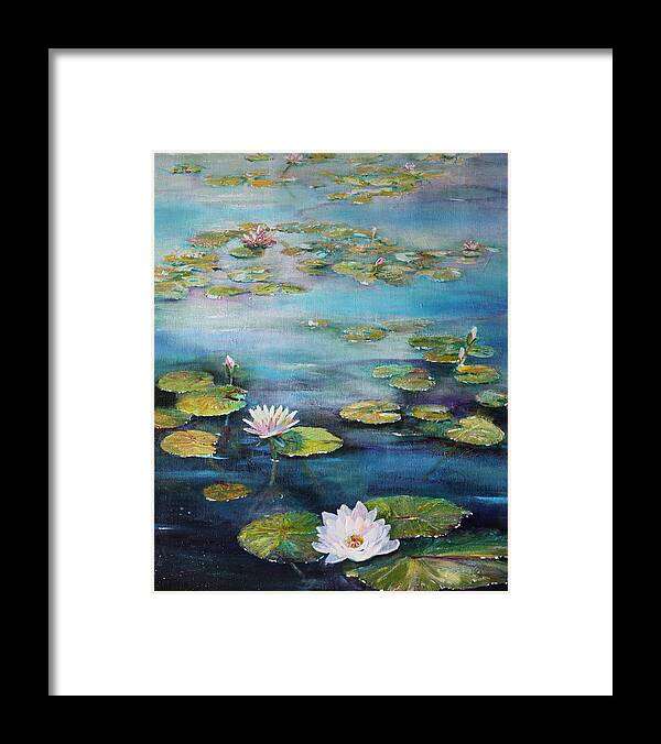 Lily Framed Print featuring the painting Leo Mol's Garden by Ruth Kamenev