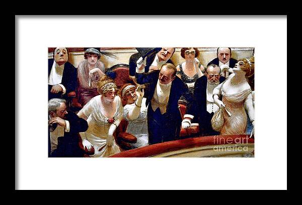 Pd-art: Reproduction Framed Print featuring the painting Les Retardataires by Thea Recuerdo