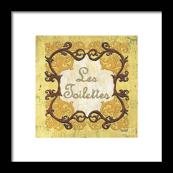 Les Toilettes Framed Print featuring the painting Les Toilettes by Debbie DeWitt
