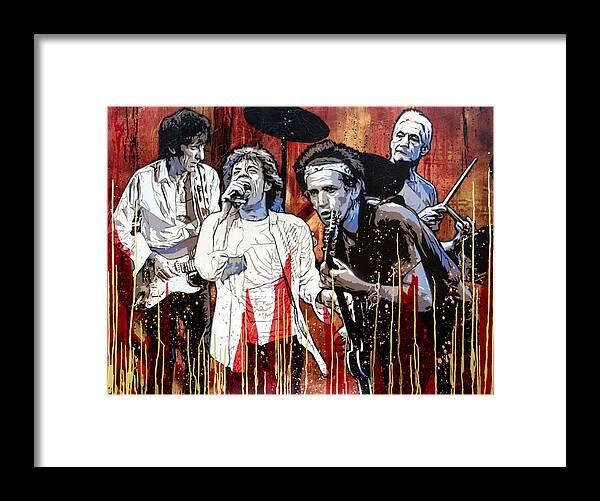 The Rolling Stones Framed Print featuring the painting Let It Bleed by Bobby Zeik