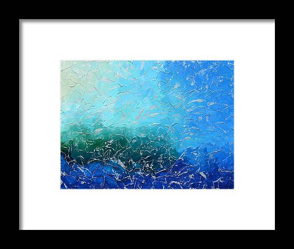 Sea Framed Print featuring the painting Let The Sea Roar With All Its Fullness by Linda Bailey
