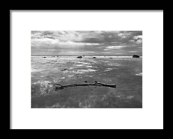 Black And White Framed Print featuring the photograph Let there be light by Arkady Kunysz