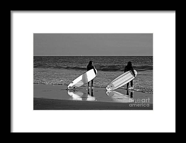 Surf Framed Print featuring the photograph Lets Do It by Everette McMahan jr