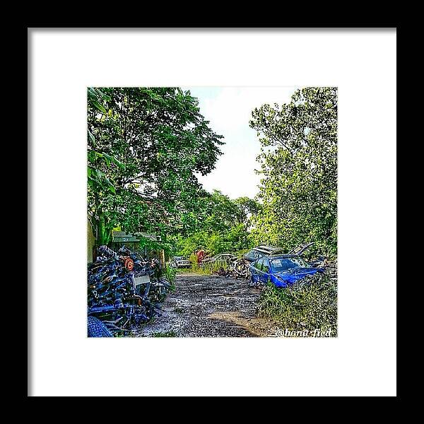 Junk Framed Print featuring the photograph Let's Take A Trip Down The Road Of by Brian Lyons