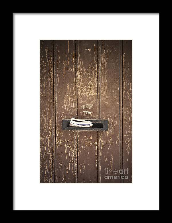 Europe Framed Print featuring the photograph Letter Slot by Maria Heyens