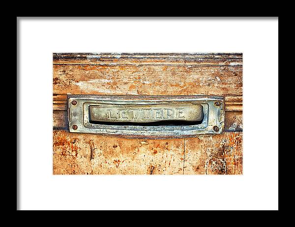 Rotten Framed Print featuring the photograph Lettere Letters by Silvia Ganora