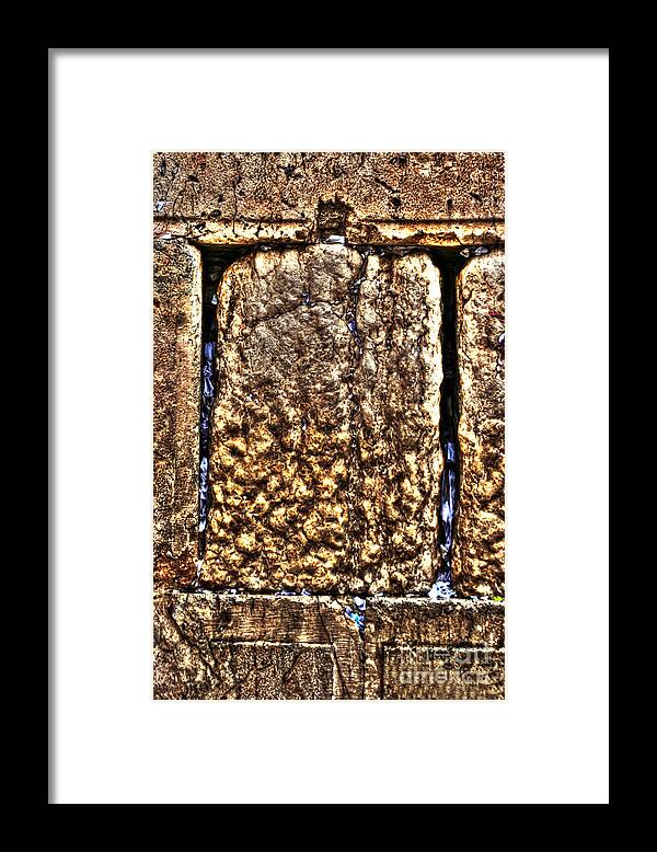 Western Wall Framed Print featuring the photograph Letters In The Wailing Wall by Doc Braham