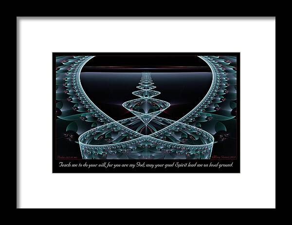 Fractal Framed Print featuring the digital art Level Ground by Missy Gainer