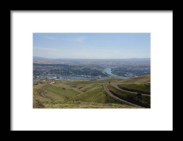 Lewiston Idaho Framed Print featuring the photograph Lewiston Idaho and Clarkston Washington by Ron Roberts