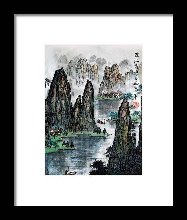 River Framed Print featuring the photograph Li River by Yufeng Wang